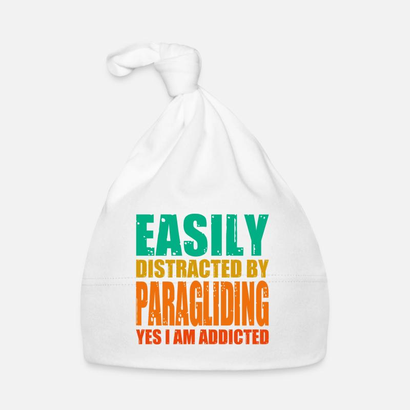 Easily Distracted By Paragliding Yes I Am Addicted Baby Bio-Mütze