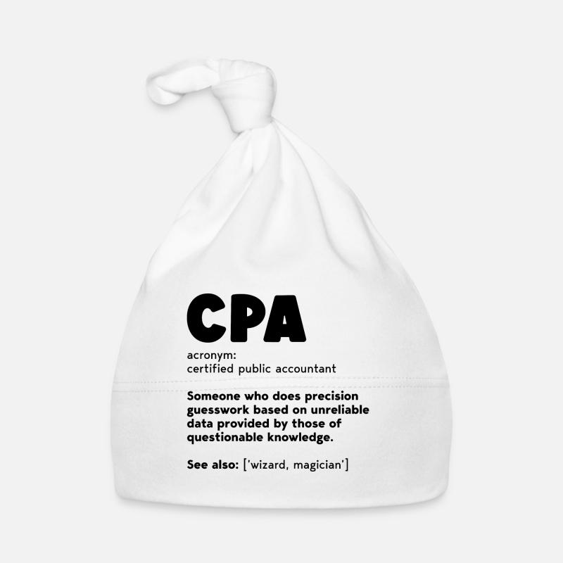 Cpa Definition - Accountant Funny Gift Organic Baby Cap