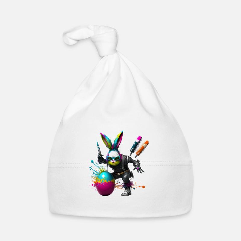 Future Technology Easter with Easter Egg Organic Baby Cap