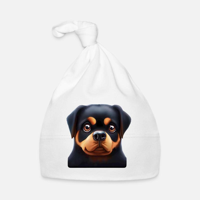 Design Rottweiler ludique Bonnet bio Bébé