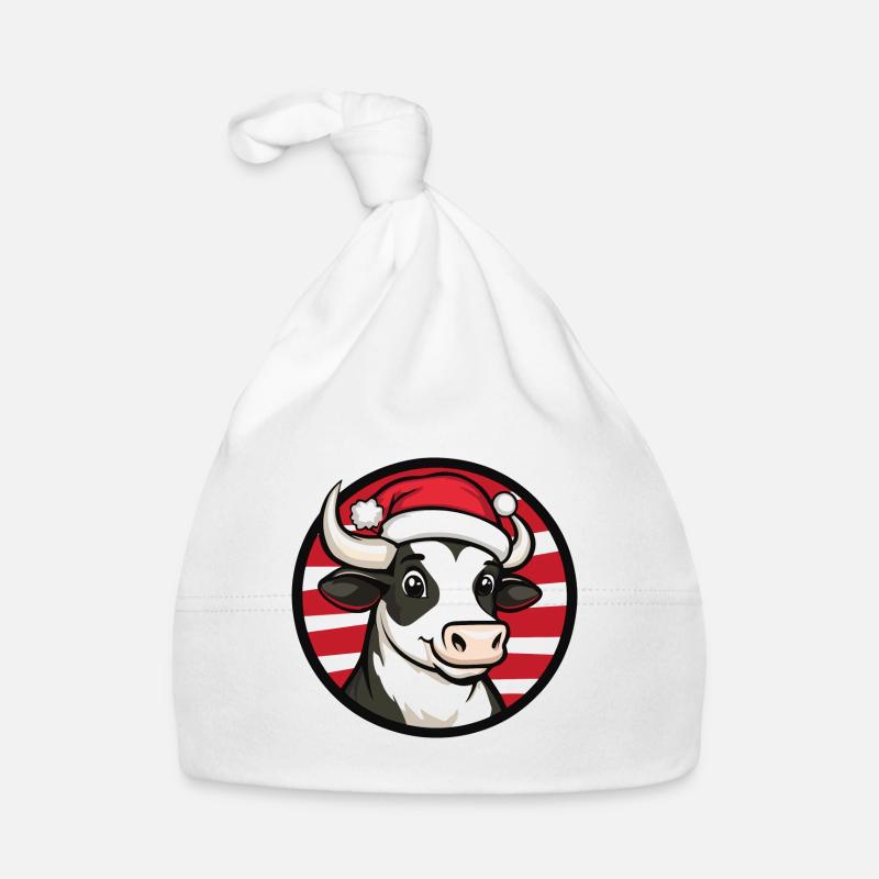 Vache Noël Animal Bonnet bio Bébé