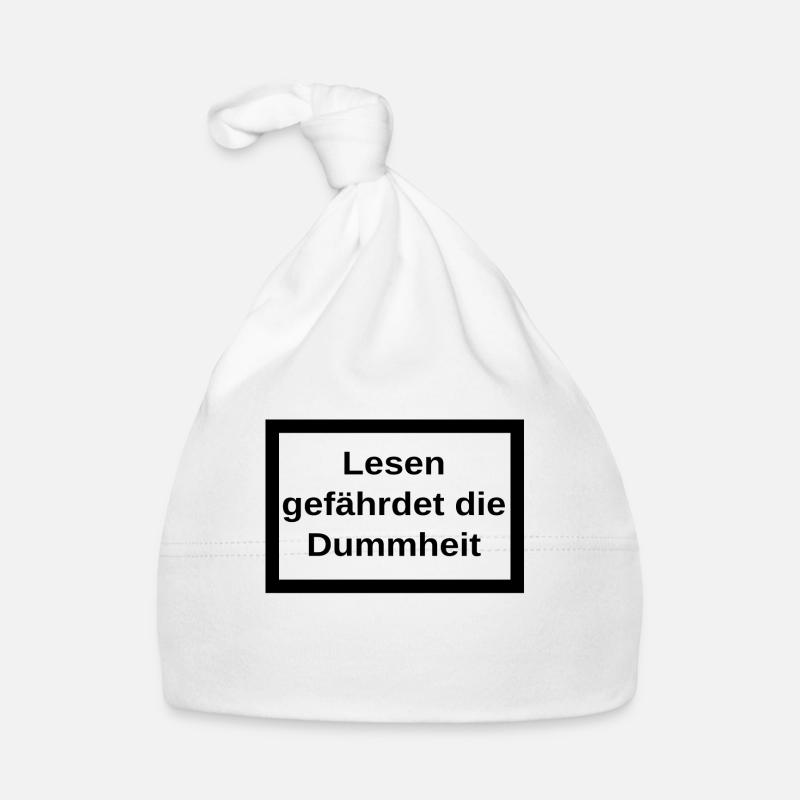 Reading endangers stupidity Organic Baby Cap