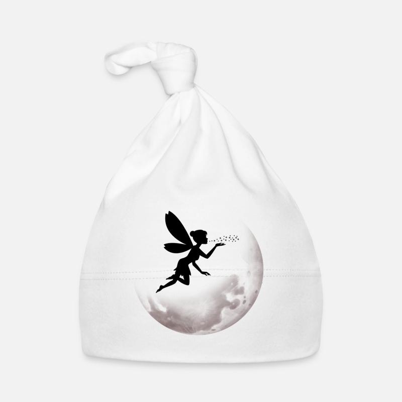 Fée Fée Elfe Mouches Lune Clair de lune Magie Créatures Fabuleux Bonnet bio Bébé