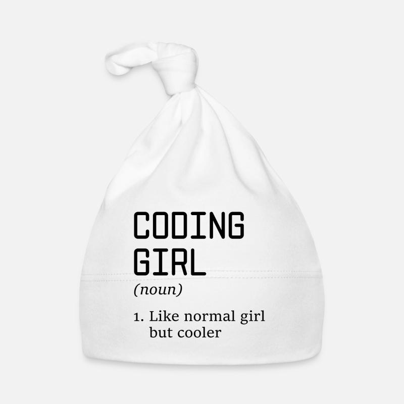 Coding Girl Definition Noun Software Developer Pro - Baby Bio-Mütze - Weiß
