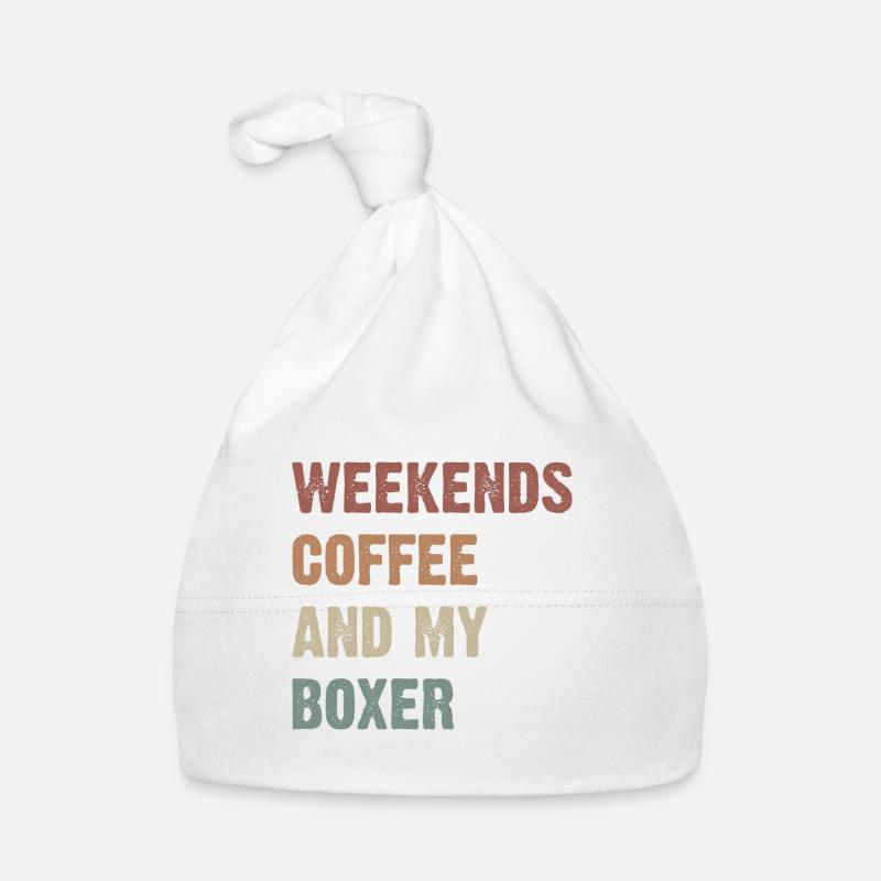 Weekends Coffee and my Boxer Baby Bio-Mütze