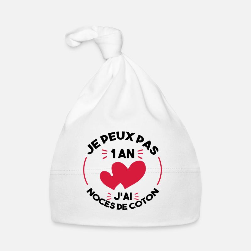 Je peux pas j'ai noces de coton Bonnet bio Bébé