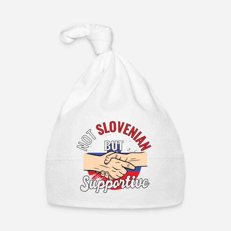 Pas slovène mais un voyageur de campagne solidaire - Bonnet bio Bébé - blanc