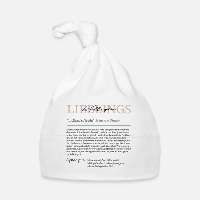 LIEBLINGSKOLLEGIN Liebe Abschiedsgeschenk Spruch Baby Bio-Mütze