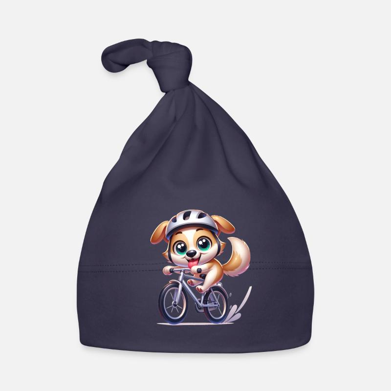 Chien cycliste mignon Bonnet bio Bébé