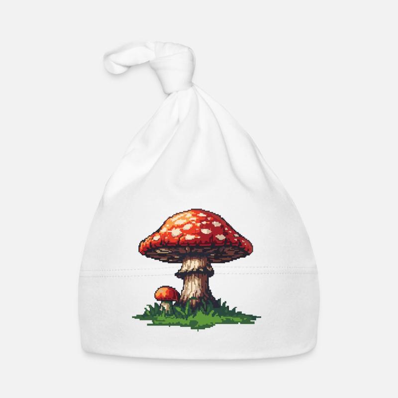 Icône de pixel de champignon Bonnet bio Bébé