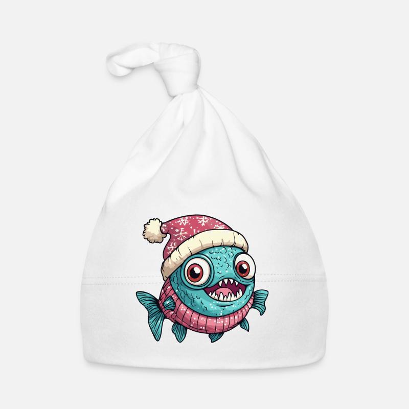 Noël de poisson piranha Bonnet bio Bébé