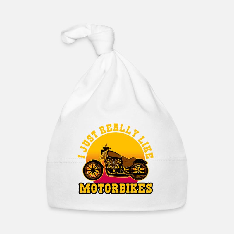 I Just Really Like Motorbikes Organic Baby Cap