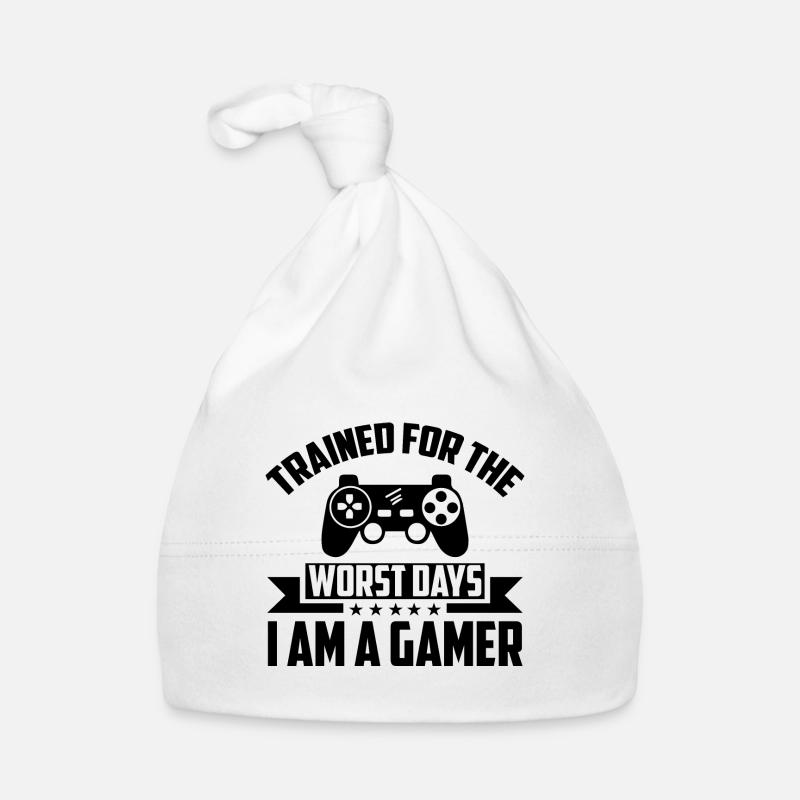 I Trained For The Worst Days I'm A Gamer Video Gam Baby Bio-Mütze