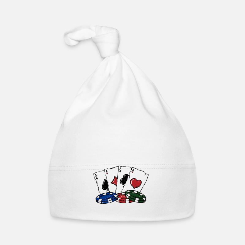 Tilting Chips Gambler Casino Gambling Gaming Baby Bio-Mütze
