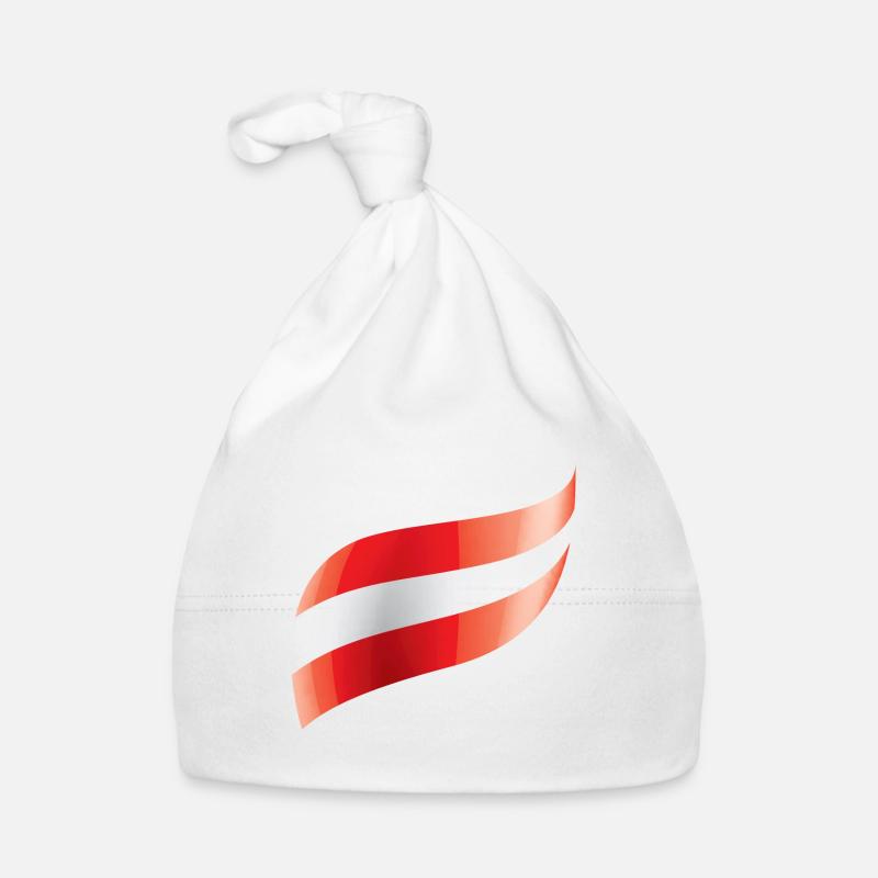 Le drapeau autrichien agité Bonnet bio Bébé