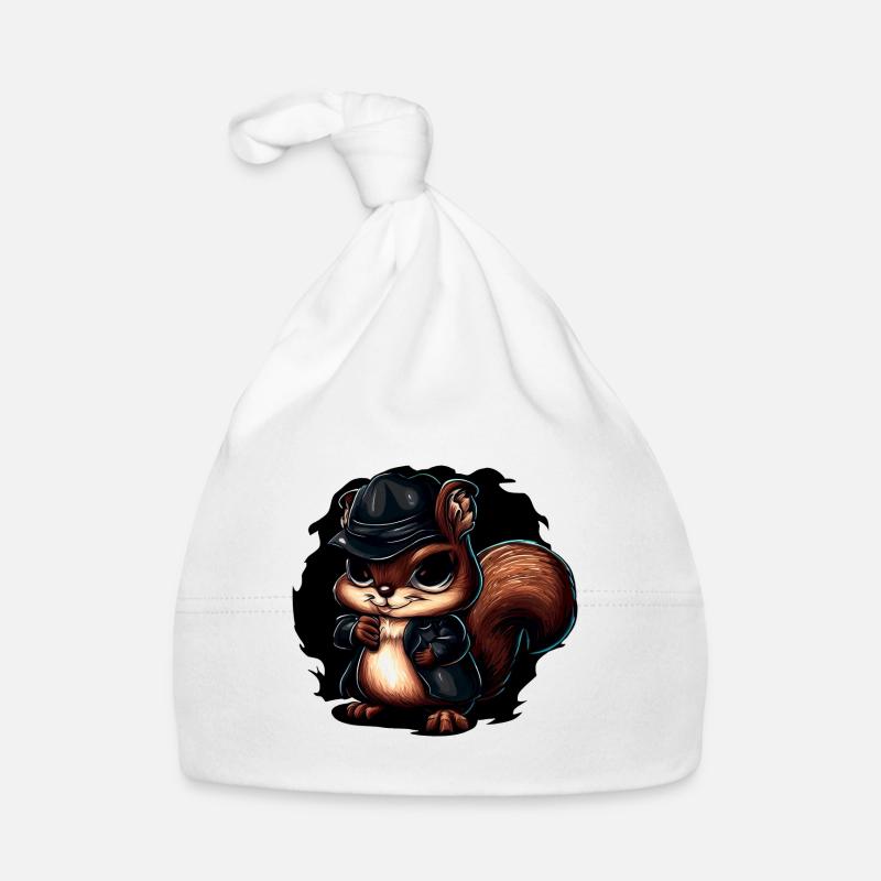 Conception cool d’écureuil gangster Bonnet bio Bébé