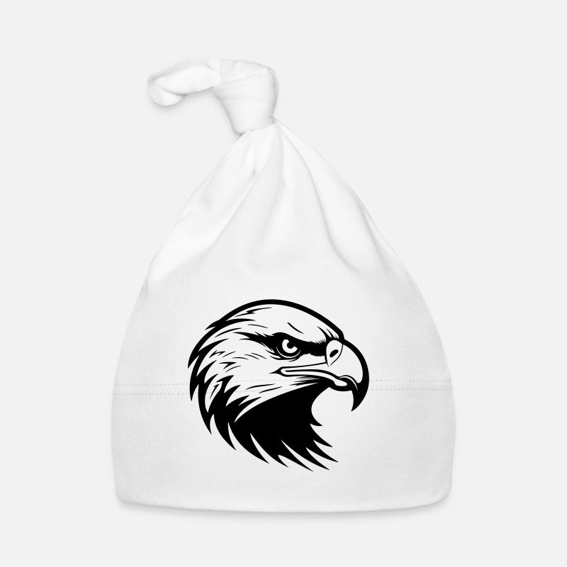 Eagle Head Silhouette Organic Baby Cap