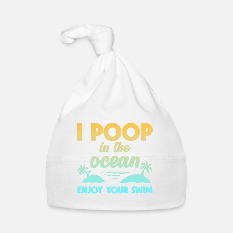 Je fais caca dans l’océan Profitez de votre baignade 2 Bonnet bio Bébé