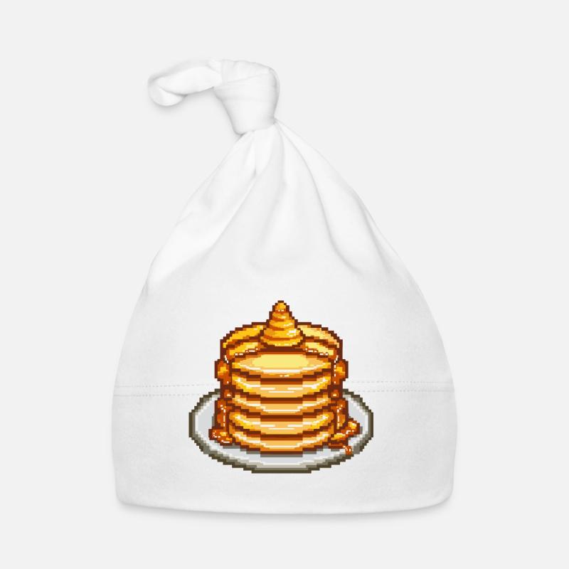 Pancake Pixel Symbol Baby Bio-Mütze