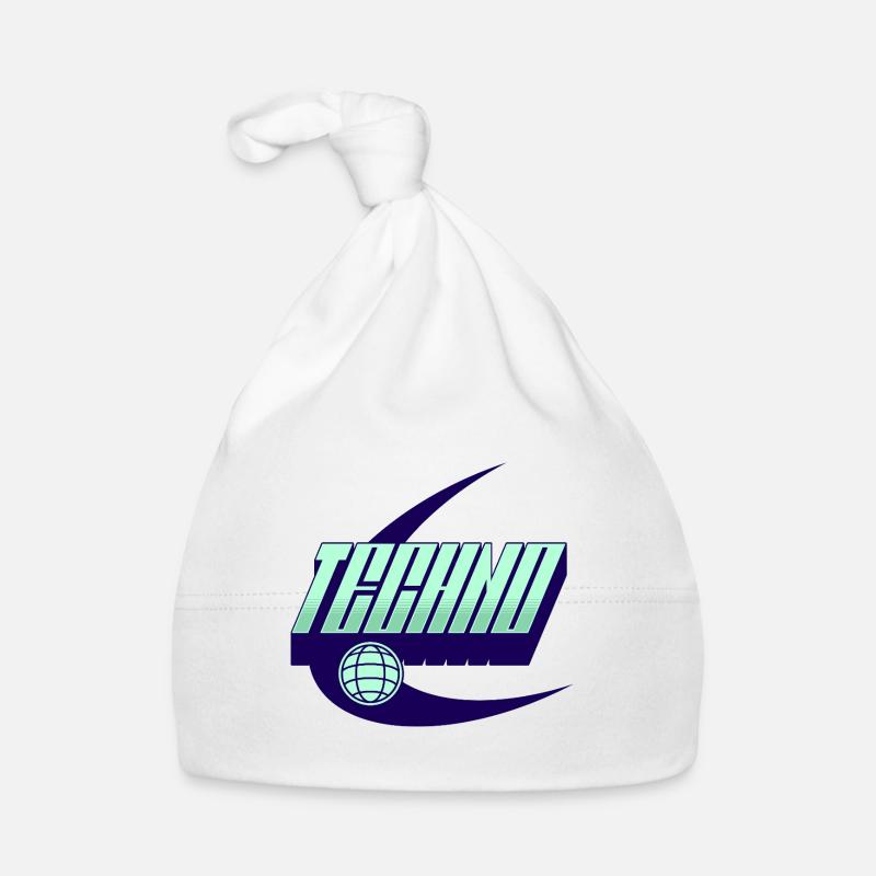 Techno - Baby Bio-Mütze - Weiß