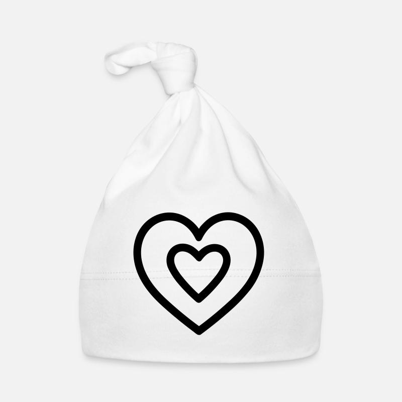 hjerte Babyhue af økologisk bomuld