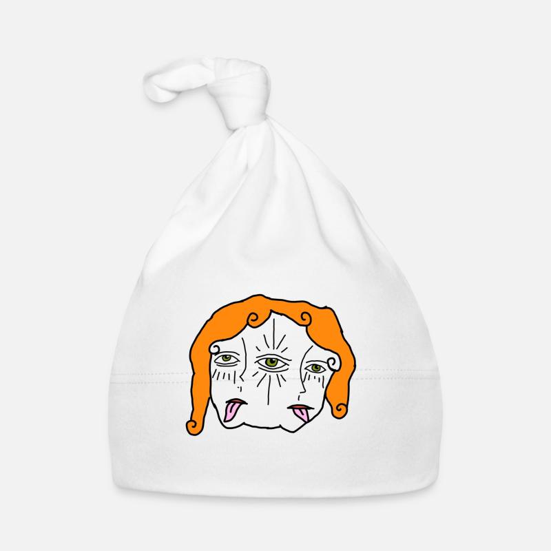Psychedelic face Organic Baby Cap
