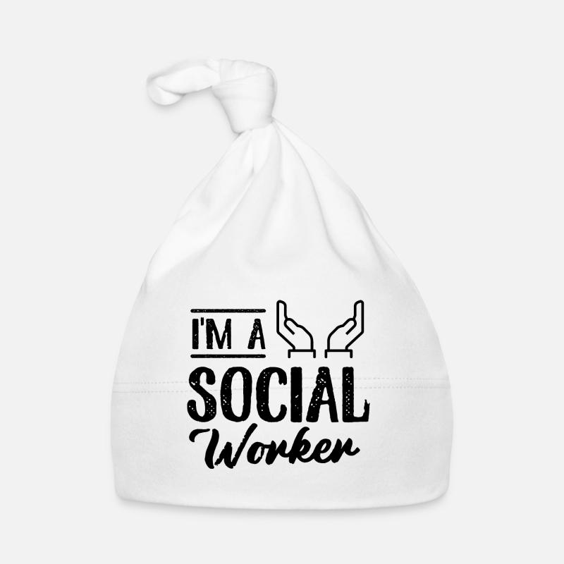 I Am A Social Worker Saying Social Work Organic Baby Cap