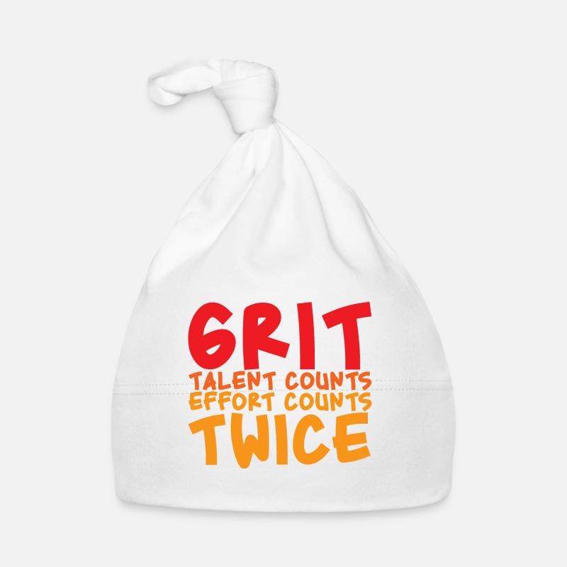 Grit Talent Counts, Effort Counts Twice 2 Organic Baby Cap