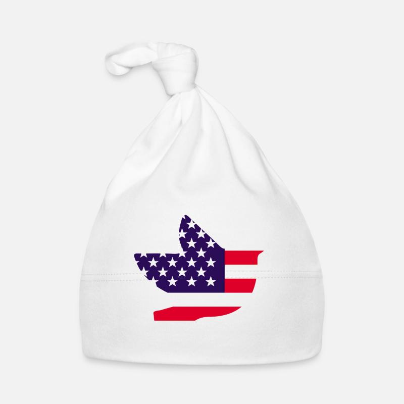 Conception de colombe drapeau de l’Amérique des États-Unis pour les amateurs de pigeons Bonnet bio Bébé