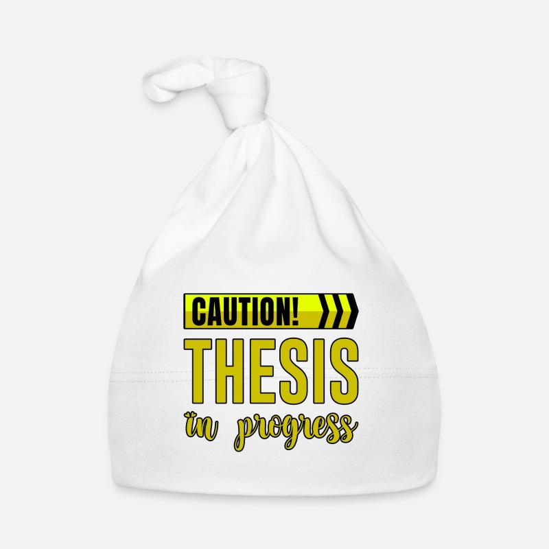 Caution Thesis In Progress 4 Baby Bio-Mütze