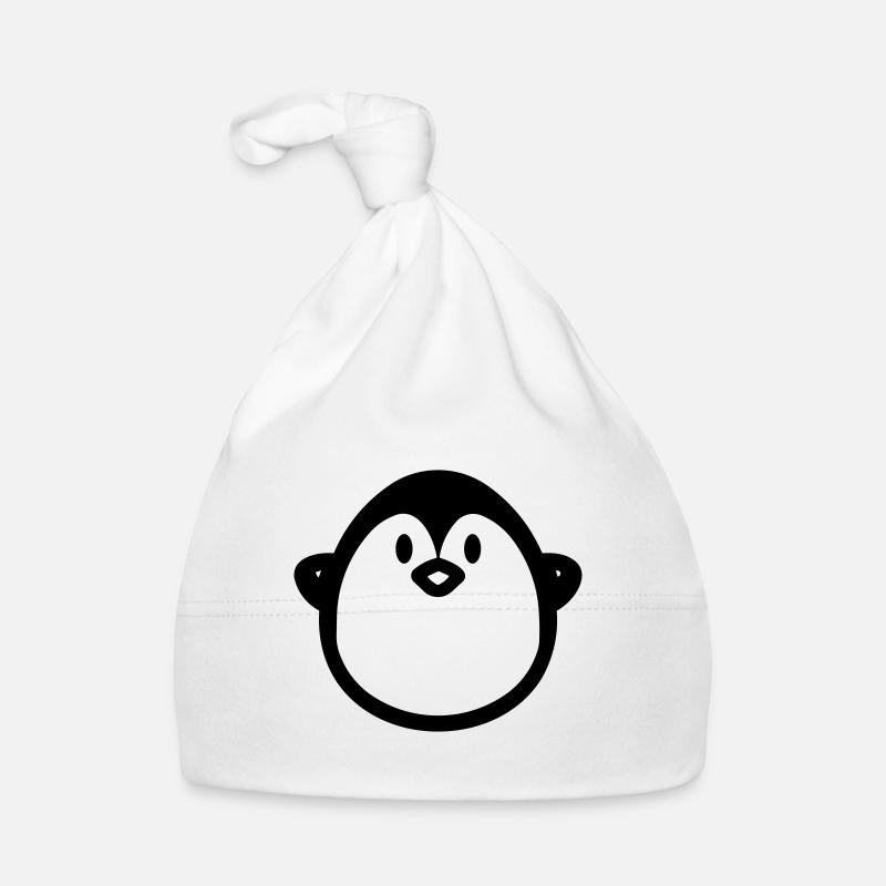 Pingouin - Bonnet bio Bébé - blanc