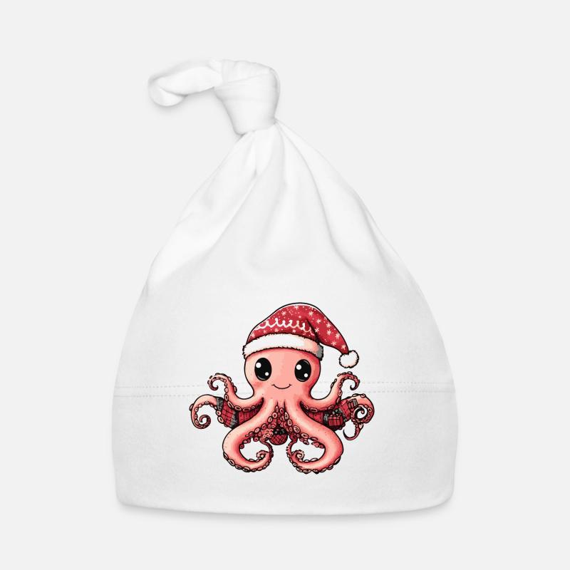 Noël de poulpe Bonnet bio Bébé