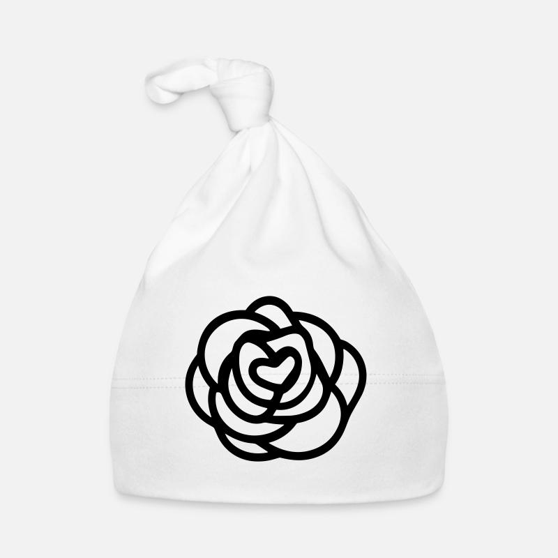 Fleur rose Bonnet bio Bébé