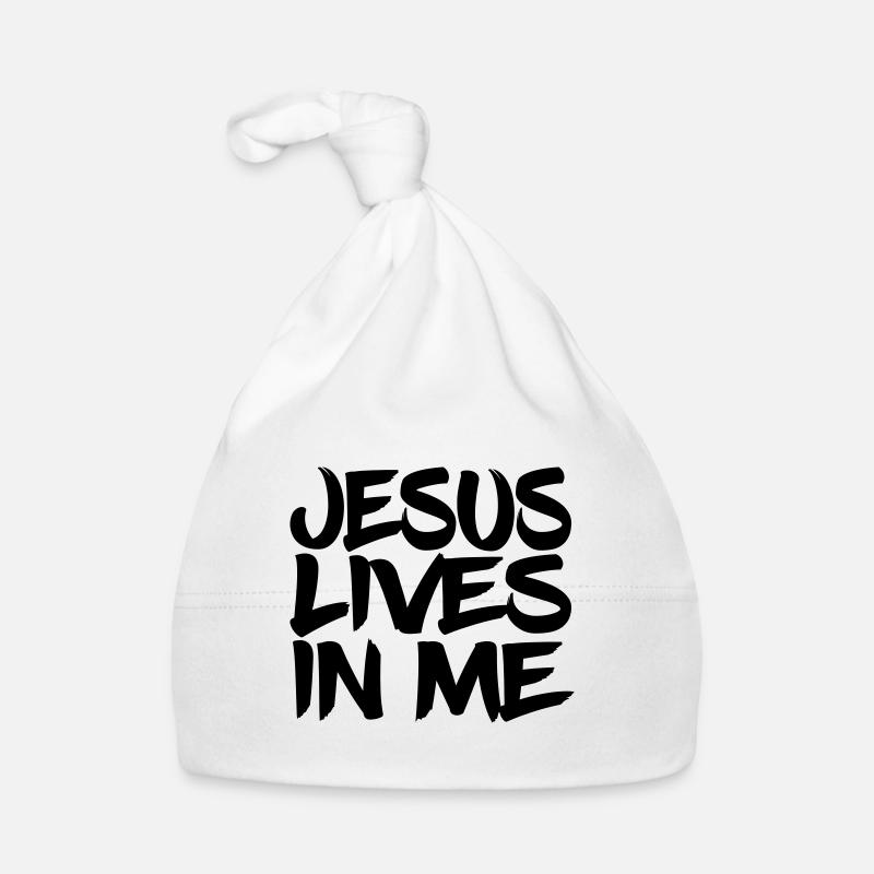 Jésus vit en moi Bonnet bio Bébé