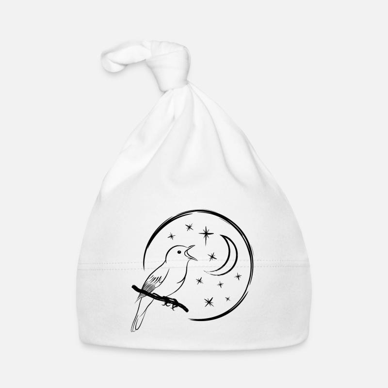 singing nightingale / singing bird Organic Baby Cap