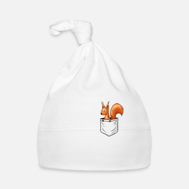 Casual Cute Squirrel In Your Bag Organic Baby Cap