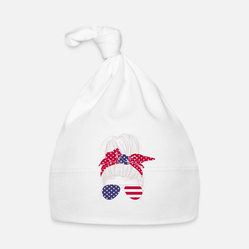 Messy Bun USA Baby Bio-Mütze