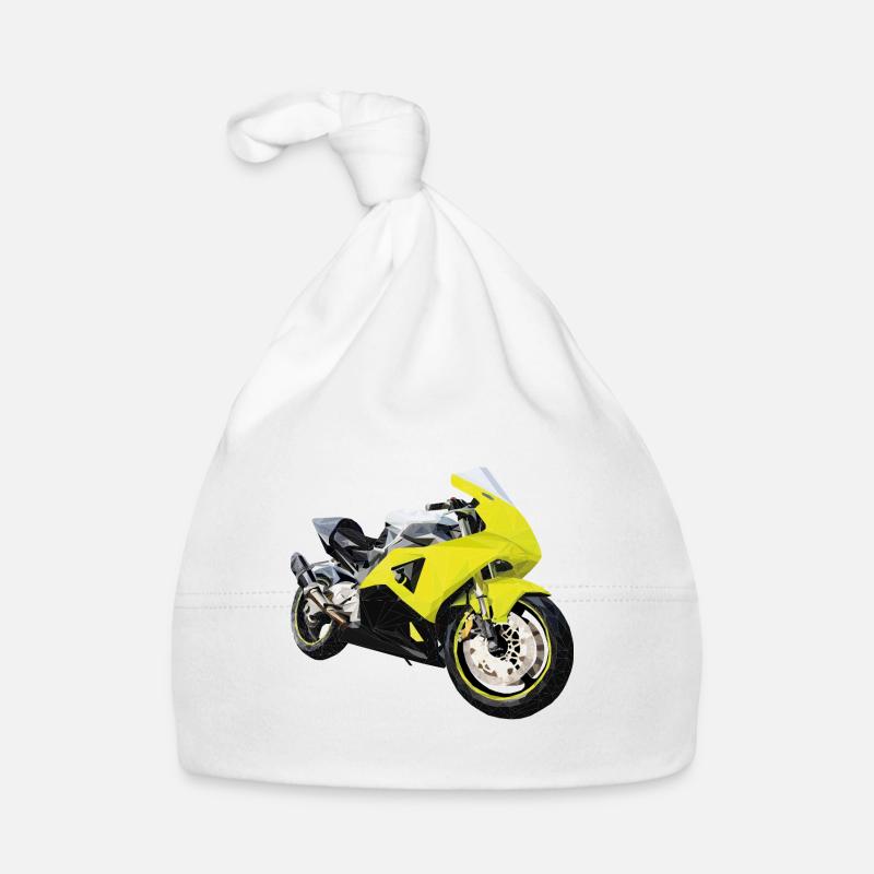 Vélo de jour sur piste - Bonnet bio Bébé - blanc