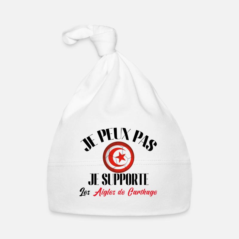 je supporte les aigles de Carthage, tunisie Bonnet bio Bébé