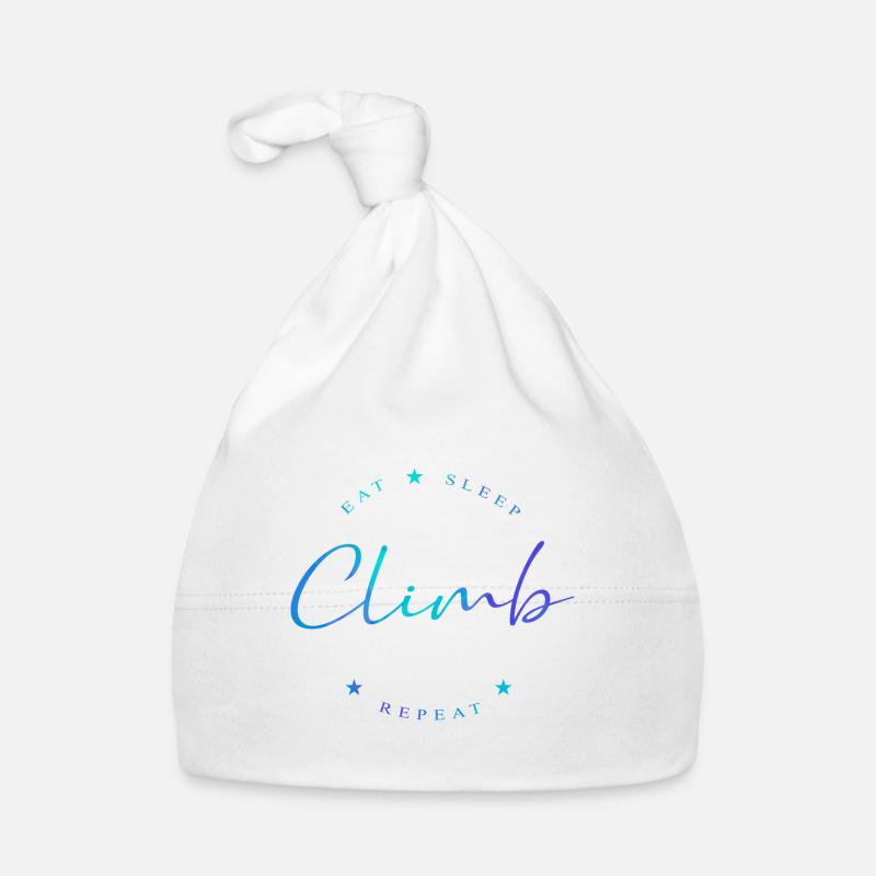 Eat Sleep Climb Repeat Rock Boulder Bouldering Roc Baby Bio-Mütze