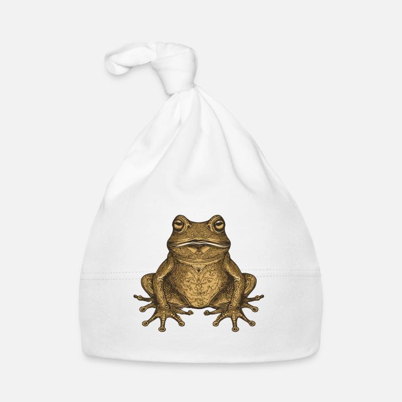 Frosch Porträt Baby Bio-Mütze