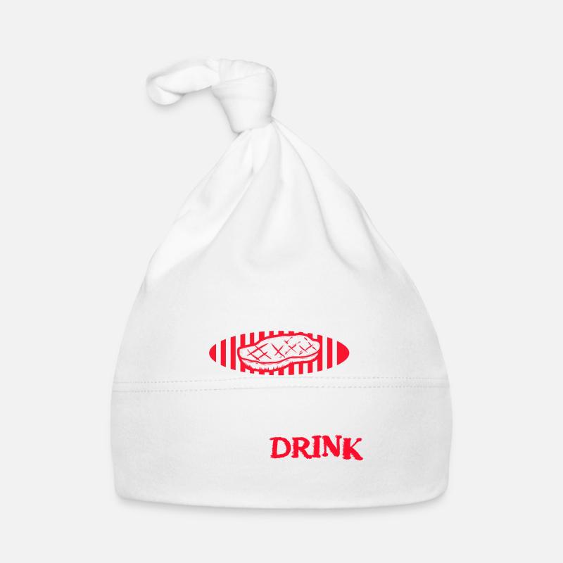 Grill and drink meat lover gift Organic Baby Cap