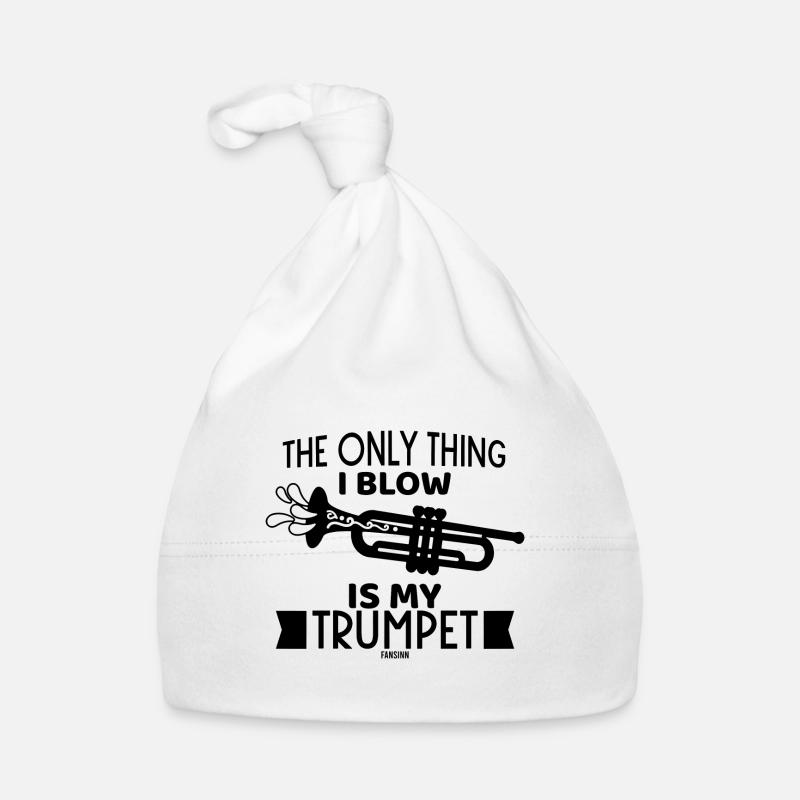 witziger Trompete Spruch Geschenk Baby Bio-Mütze