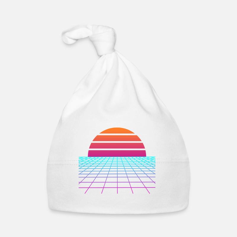 Synthwave Sunset. Maler Gift Baby Bio-Mütze