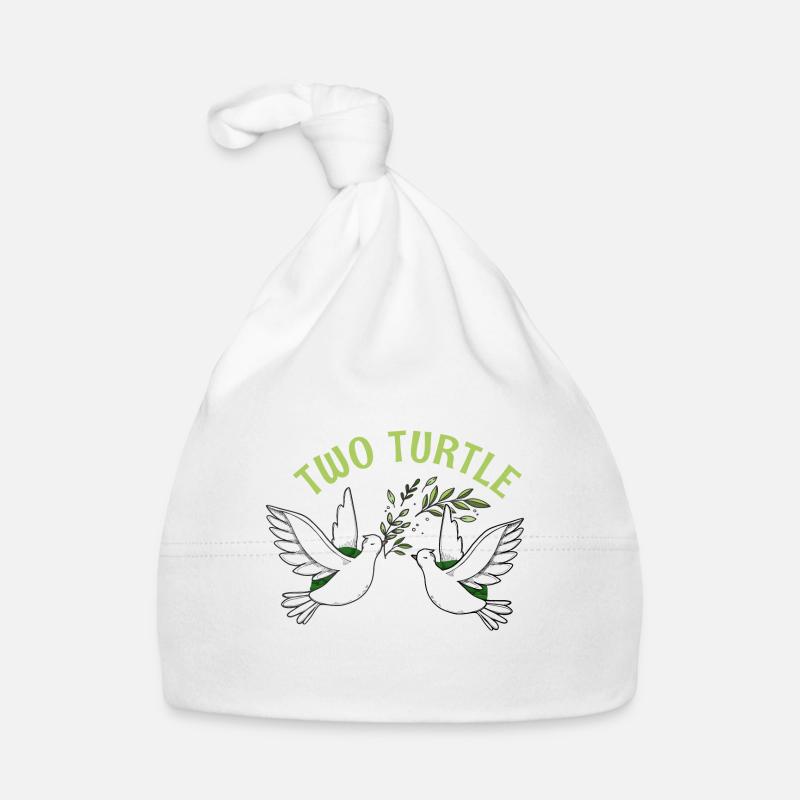 Two Turtle Dove Christmas cute birds great Organic Baby Cap