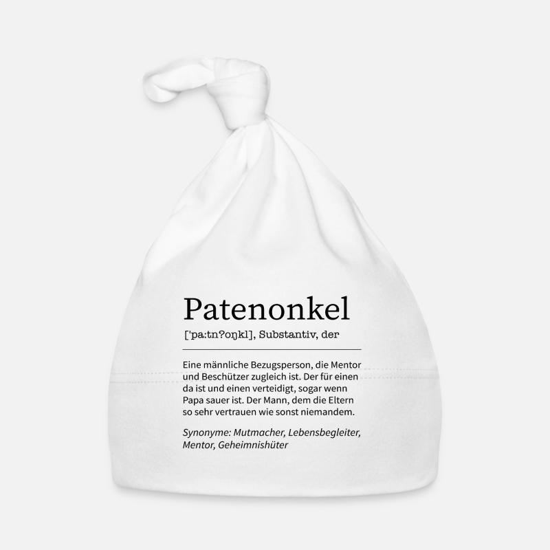 Patenonkel Definition Onkel Spruch Danke Gsechenk Baby Bio-Mütze