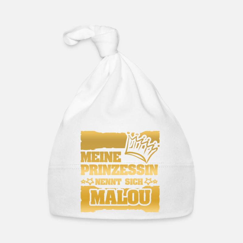 Mädchenname Malou Baby Bio-Mütze