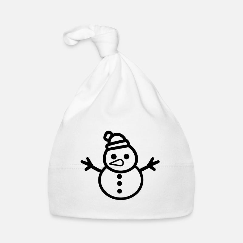 Snowman Organic Baby Cap