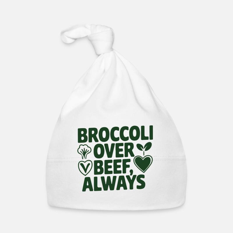 Umweltschutz Statement Broccoli over Beef Baby Bio-Mütze