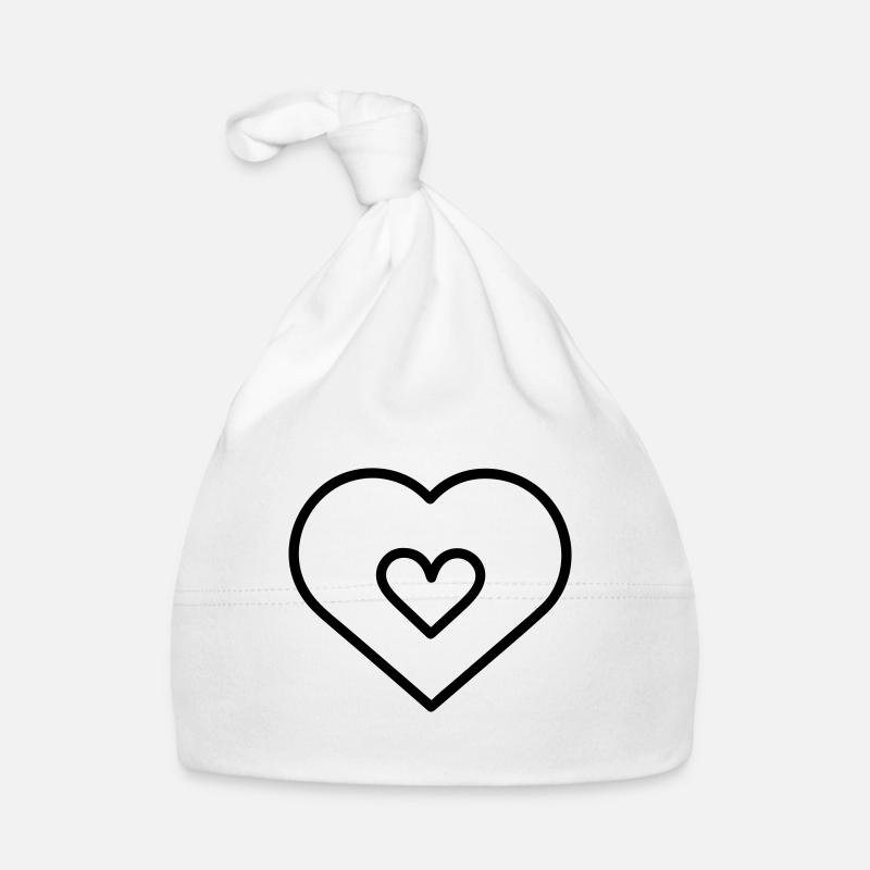 hjerte Babyhue af økologisk bomuld